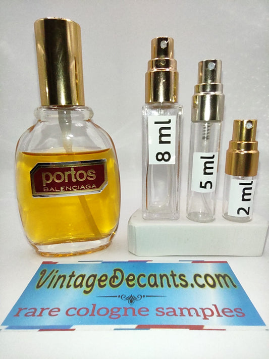 Vintage Decants BALENCIAGA Portos EDT - 1980's Batch - Men - Sample - Discontinued - Cologne - Perfume - Classic - Retro - Fragrance