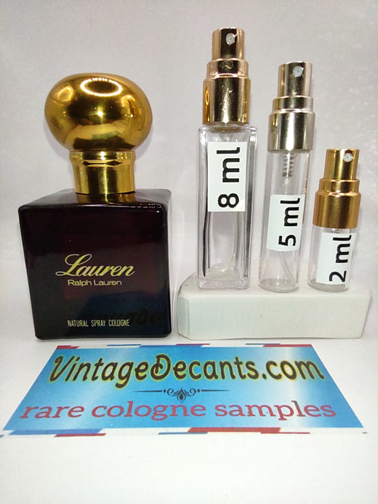 RALPH LAUREN Lauren EDC - 1988 Cosmair Batch - Women - Unisex - Vintage Sample Discontinued Cologne Perfume Fragrance Decants