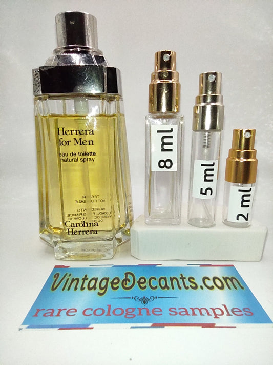 Vintage Decants CAROLINA HERRERA For Men EDT - 1998 Batch - Men - Sample - Discontinued - Cologne - Perfume - Classic - Retro - Fragrance