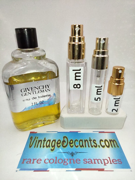 Vintage Decants GIVENCHY Gentleman EDT - 1980's Batch - Men - Sample - Discontinued - Cologne - Perfume - Classic - Retro - Fragrance
