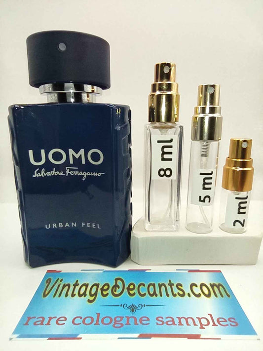 Vintage Decants SALVATORE FERRAGAMO Uomo Urban Feel EDT - 2019 Batch - Men - Unisex - Sample - Discontinued - Cologne - Perfume - Classic - Retro - Fragrance
