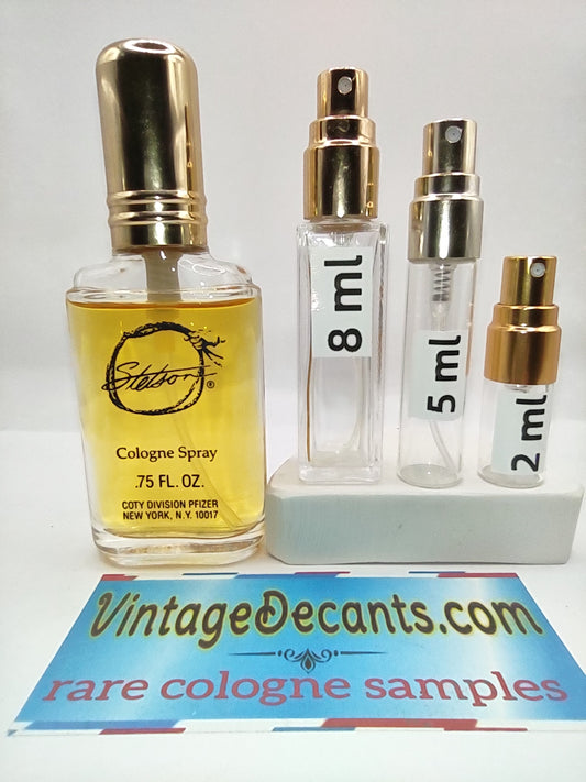 Vintage Decants COTY Stetson EDC -1980's Batch - Men - Sample - Discontinued - Cologne - Perfume - Classic - Retro - Fragrance