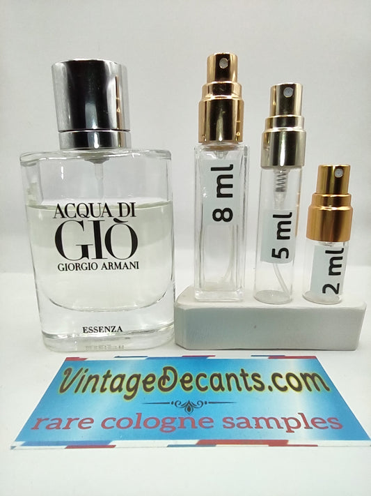 ARMANI Acqua Di Gio Essenza EDP - 2013 Batch - Men - Vintage Sample Discontinued Cologne Perfume Fragrance Decants