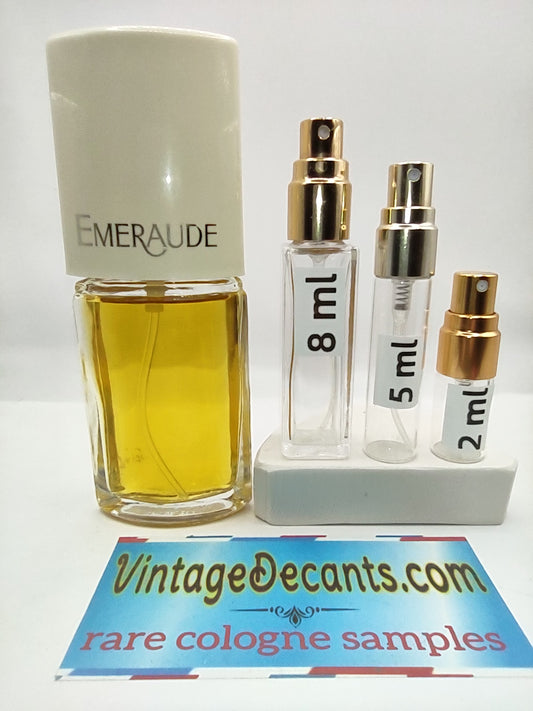 COTY Emeraude EDC - 1992 Pfizer Batch - Women -Unisex - Vintage Sample Discontinued Cologne Perfume Fragrance Decants