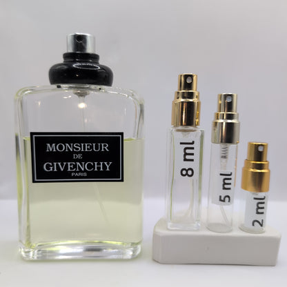 GIVENCHY Monsieur De Givenchy EDT, 2005 Batch, Men | Vintage Decant Cologne Perfume Fragrance Samples