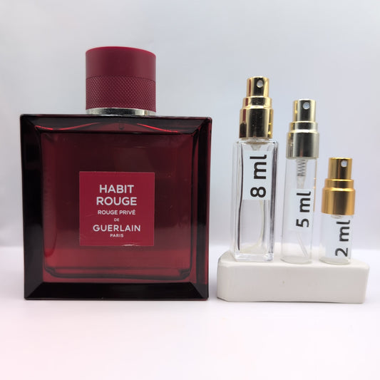 GUERLAIN Habit Rouge Prive EDP, 2023 Batch, Men, Unisex | Vintage Decant Cologne Perfume Fragrance Samples