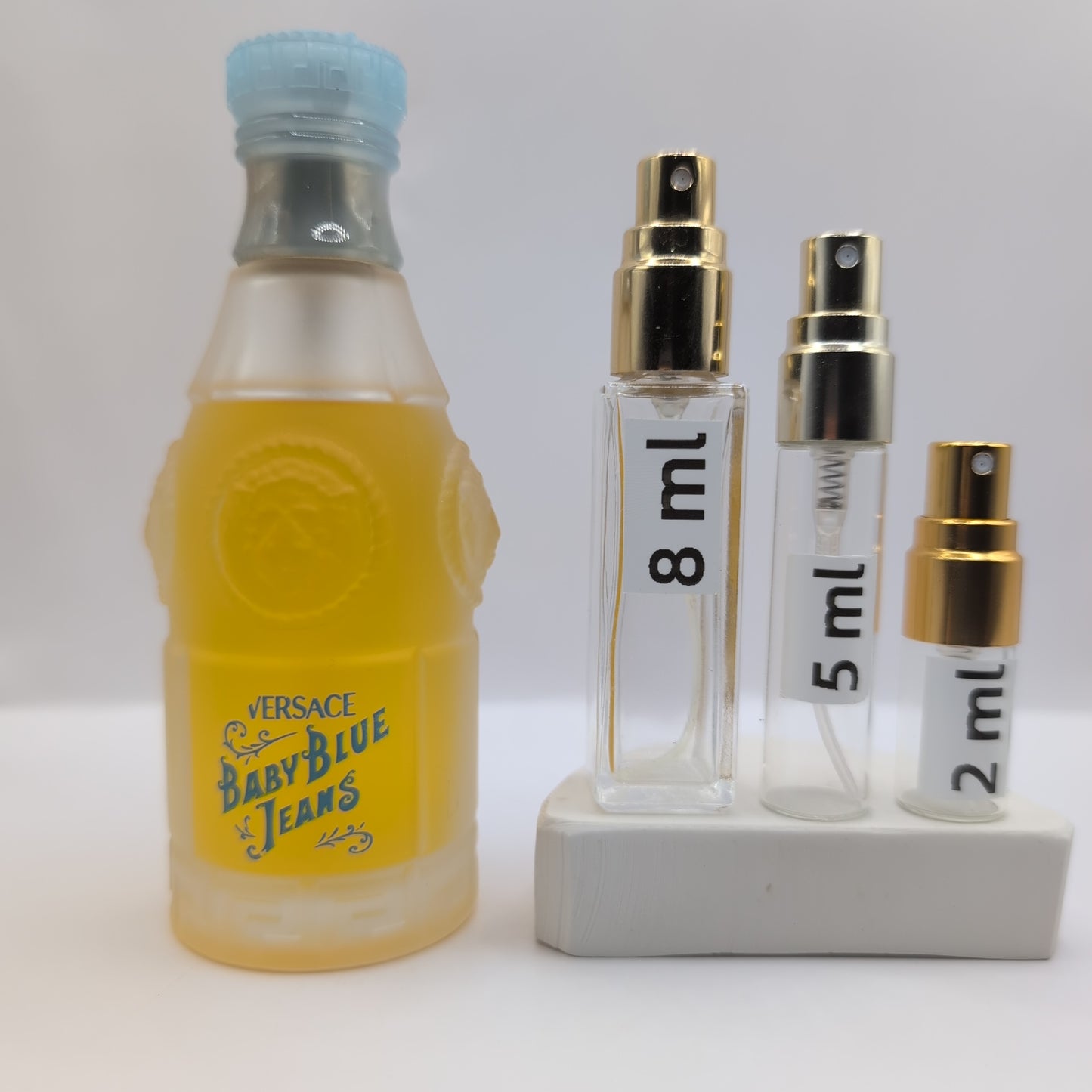 VERSACE Baby Blue Jeans EDT, 1996 batch, Men | Vintage Decant Cologne Perfume Fragrance Samples