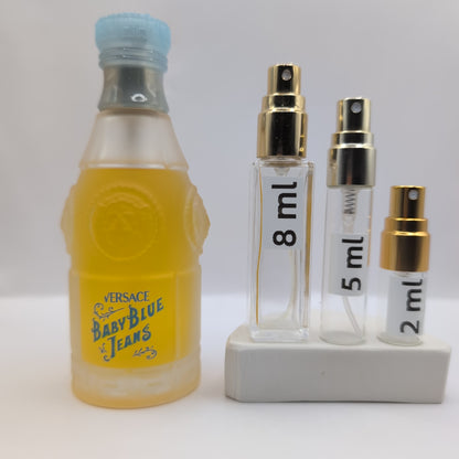 VERSACE Baby Blue Jeans EDT, 1996 batch, Men | Vintage Decant Cologne Perfume Fragrance Samples