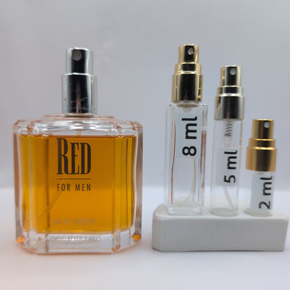 GIORGIO BEVERLY HILLS Red For Men EDT, 2012 Batch, Men | Vintage Decant Cologne Perfume Fragrance Samples