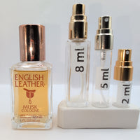 ENGLISH LEATHER Musk Cologne, 1990 Mem Batch, Men | Vintage Decant Cologne Perfume Fragrance Samples