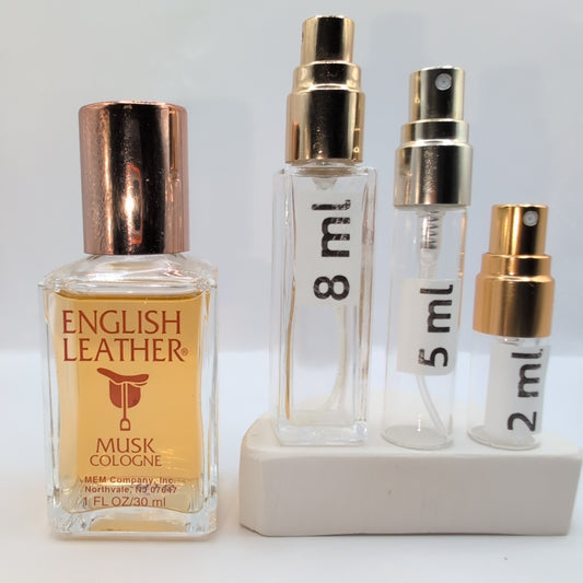 ENGLISH LEATHER Musk Cologne, 1990 Mem Batch, Men | Vintage Decant Cologne Perfume Fragrance Samples