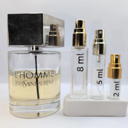 YVES SAINT LAURENT L'Homme EDT, 2014 Batch, Men, Unisex | Vintage Decant Cologne Perfume Fragrance Samples