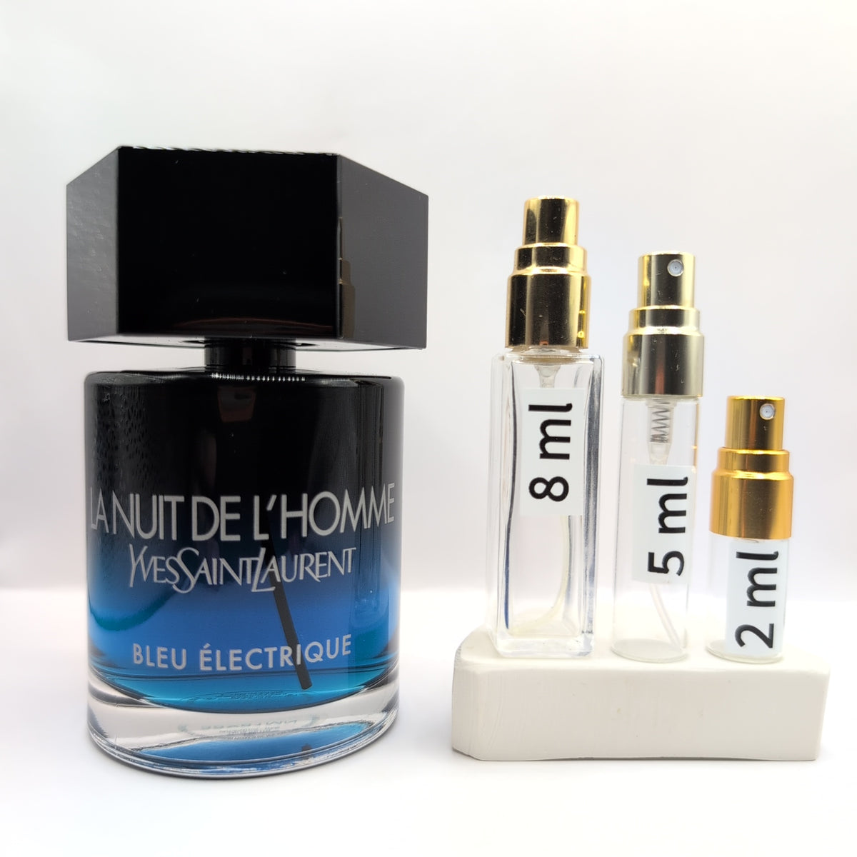 YVES SAINT LAURENT La Nuit de L'Homme Bleu Electrique EDT, 2023 Batch, Men, Unisex | Vintage Decant Cologne Perfume Fragrance Samples