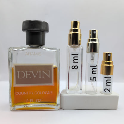 ARAMIS Devin Country Cologne EDC, 1970's Batch, Men | Vintage Decant Cologne Perfume Fragrance Samples