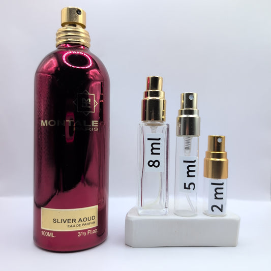 MONTALE Silver Aoud EDP, 2000's Batch, Unisex, Men | Vintage Decant Cologne Perfume Fragrance Samples