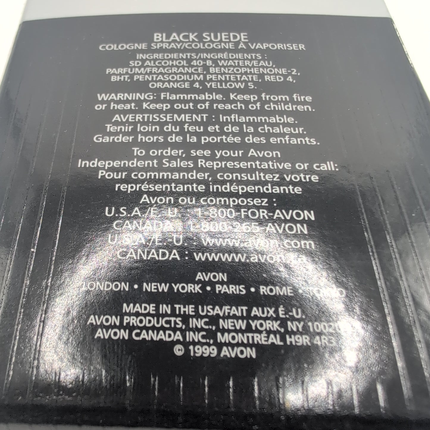 AVON Black Suede Cologne, 2001 Batch, Men | Vintage Decant Cologne Perfume Fragrance Samples