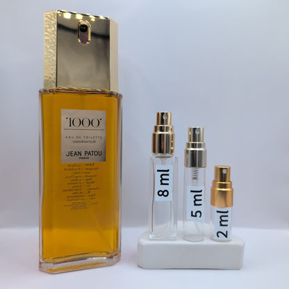 JEAN PATOU 1000 EDT, 1990's Batch, Women, Unisex | Vintage Decant Cologne Perfume Fragrance Samples
