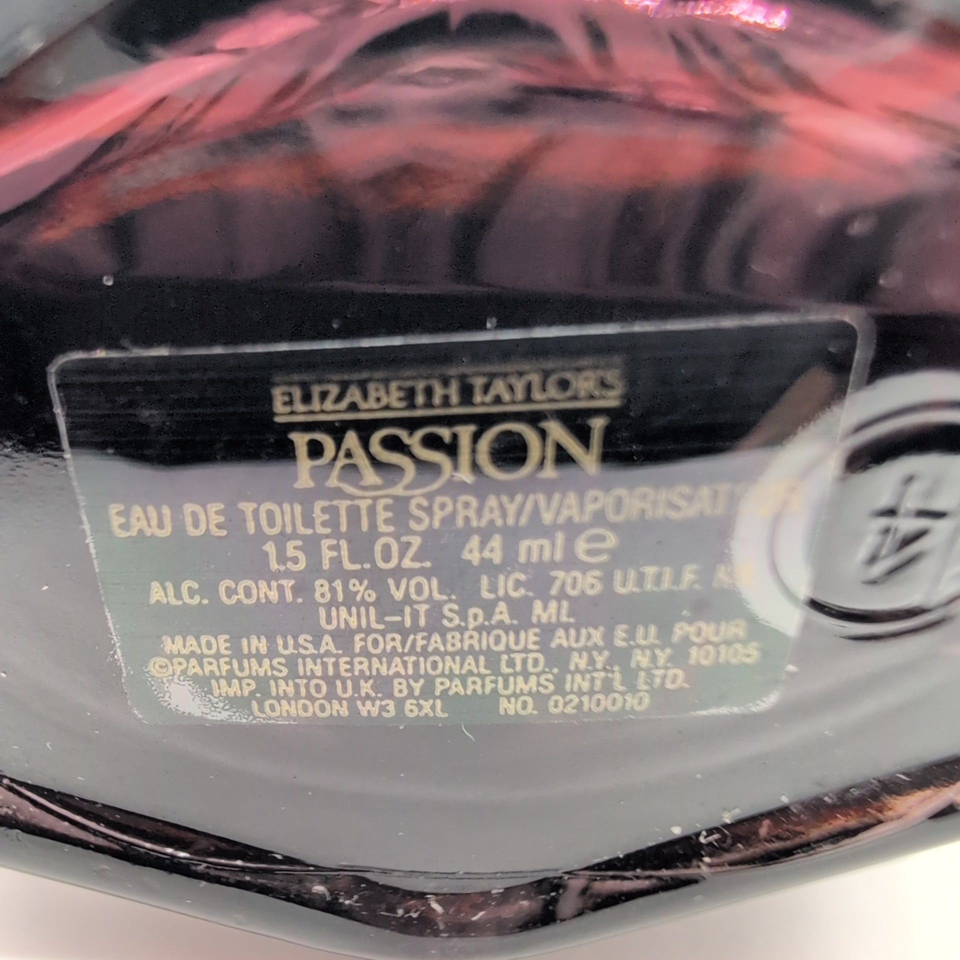 ELIZABETH TAYLOR Passion for Women EDT, 1990's Batch, Women | Vintage Decant Cologne Perfume Fragrance Samples