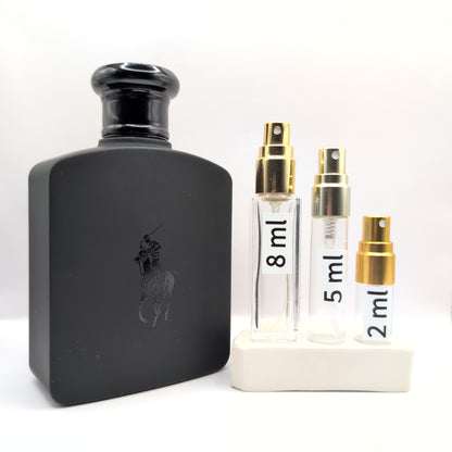 RALPH LAUREN Polo Double Black EDT, 2015 Batch, Men | Vintage Decant Cologne Perfume Fragrance Samples