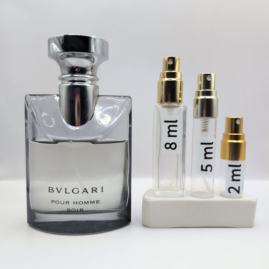 BVLGARI Pour Homme Soir EDT Cologne Perfume Fragrance Samples