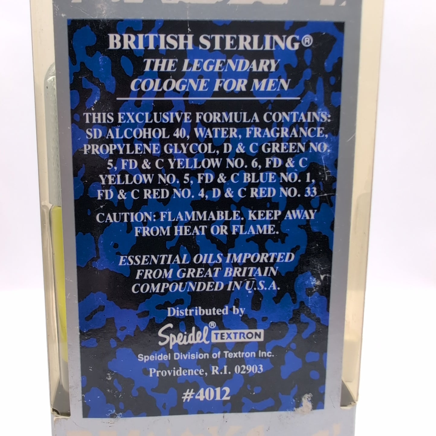 Sterling For Men Cologne 1992 Batch, Men Perfume Sample