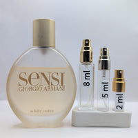 Sensi White Notes Eau Fraiche 2005 Batch, Women Perfume Sample