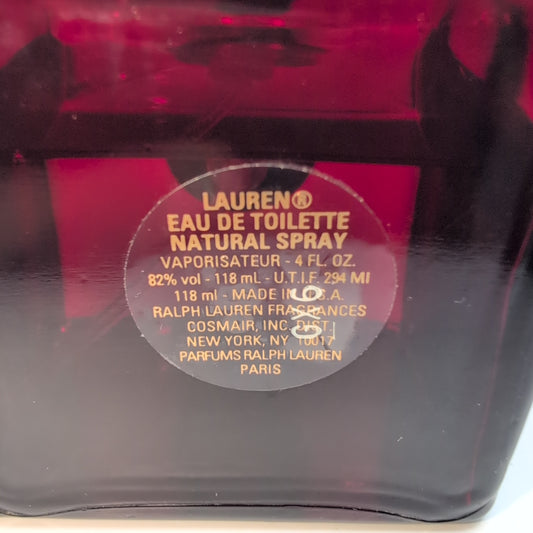Lauren EDT 1996 Cosmair Bottle, Women Perfume Sample