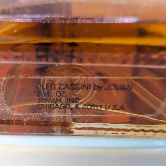 Oleg Cassini Cologne for Women 1980's Bottle, Perfume Sample