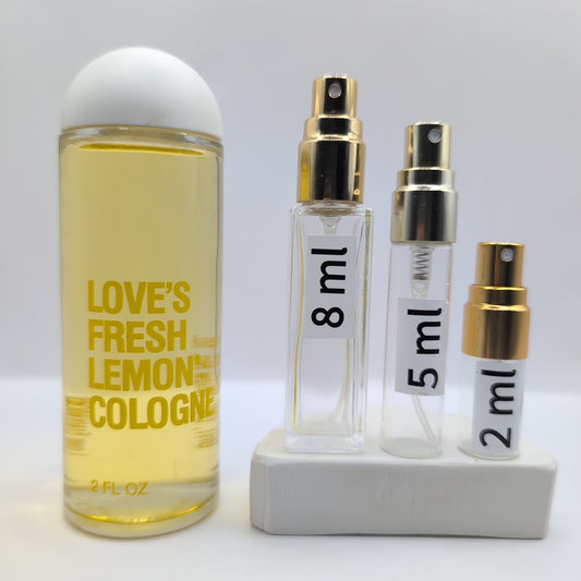 Fresh Lemon Cologne for Women 1980's Chattem Bottle, Perfume Sample