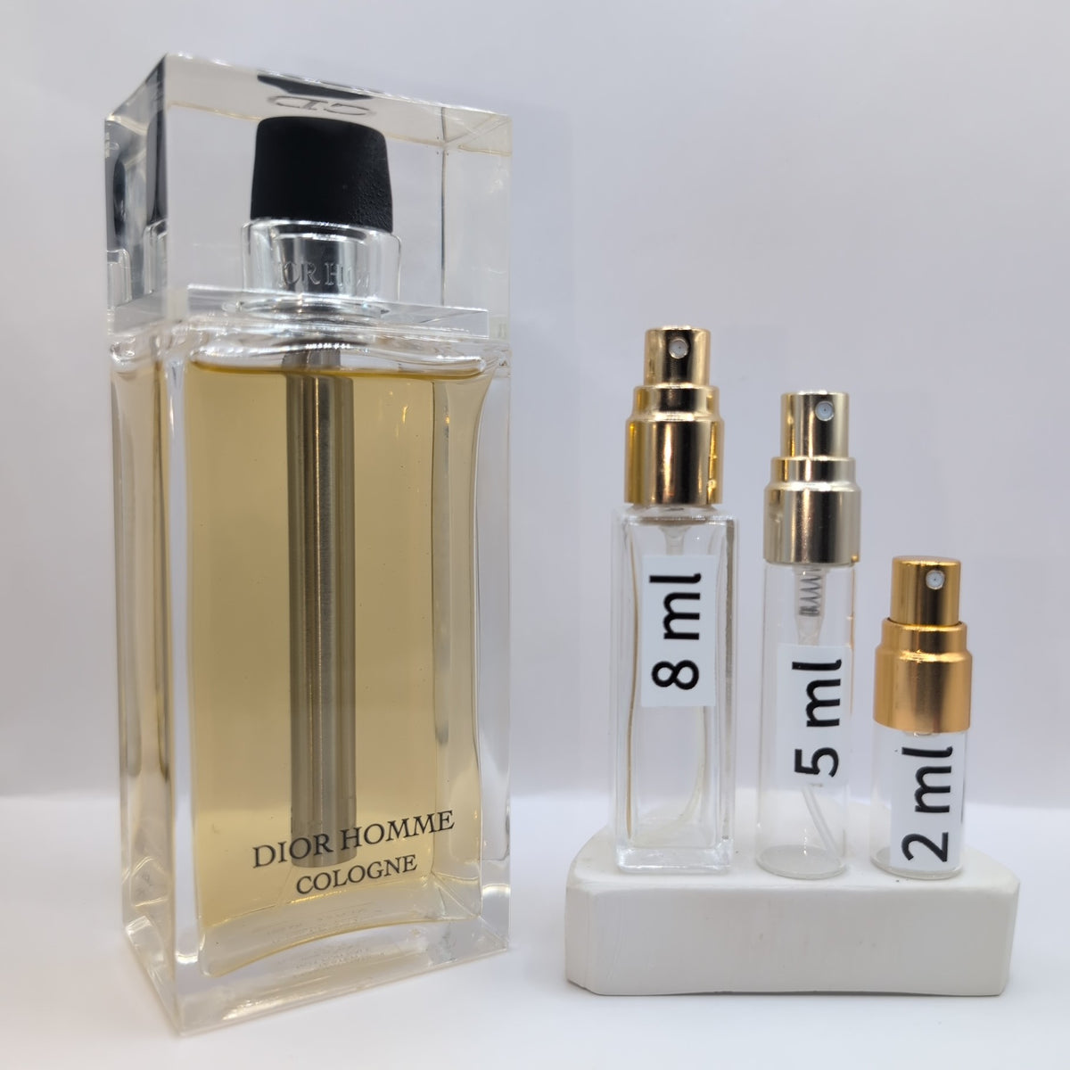 Homme Cologne 2007 Silver Stem Bottle, Men Perfume Sample