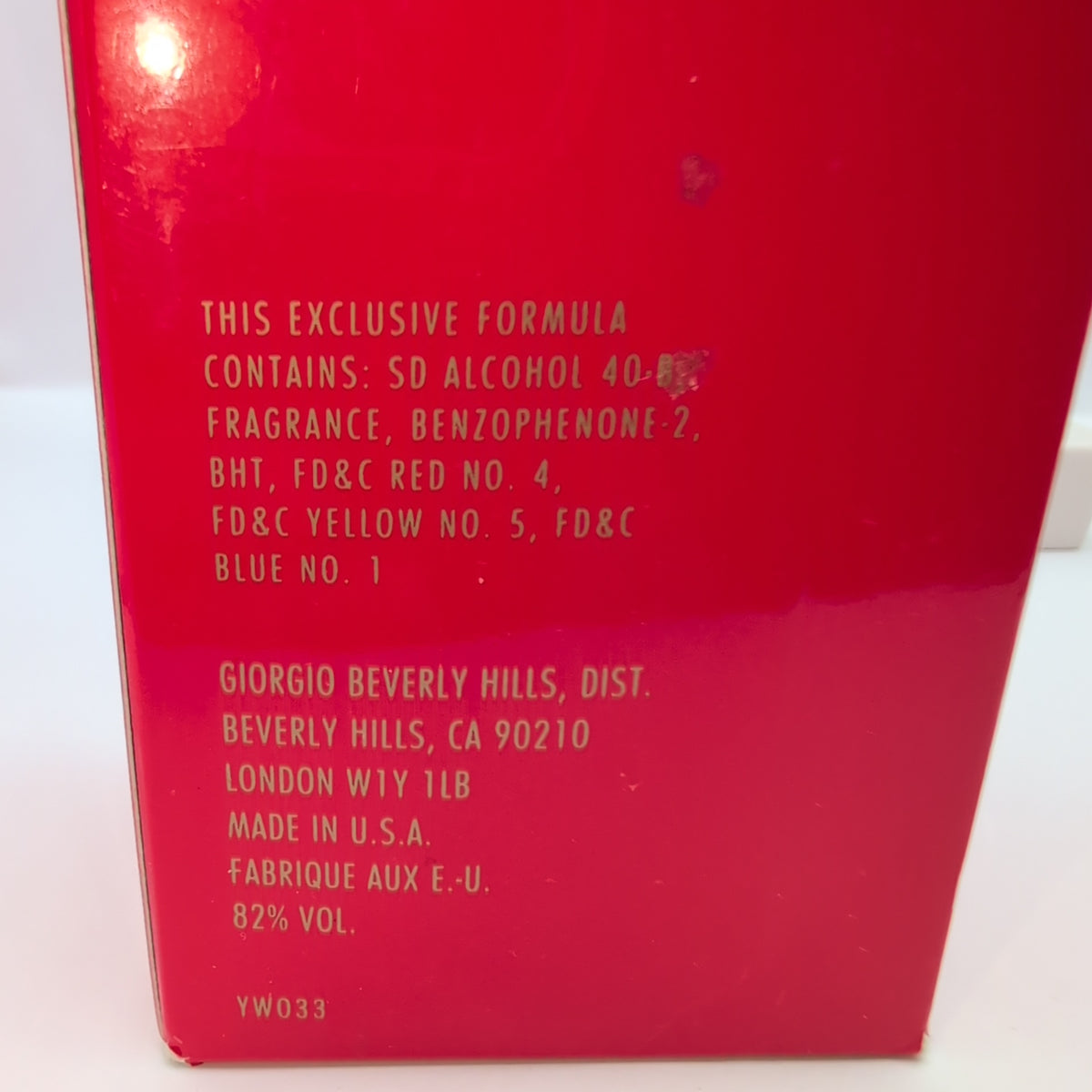 Red for Women EDT 1994 Bottle, Perfume Sample