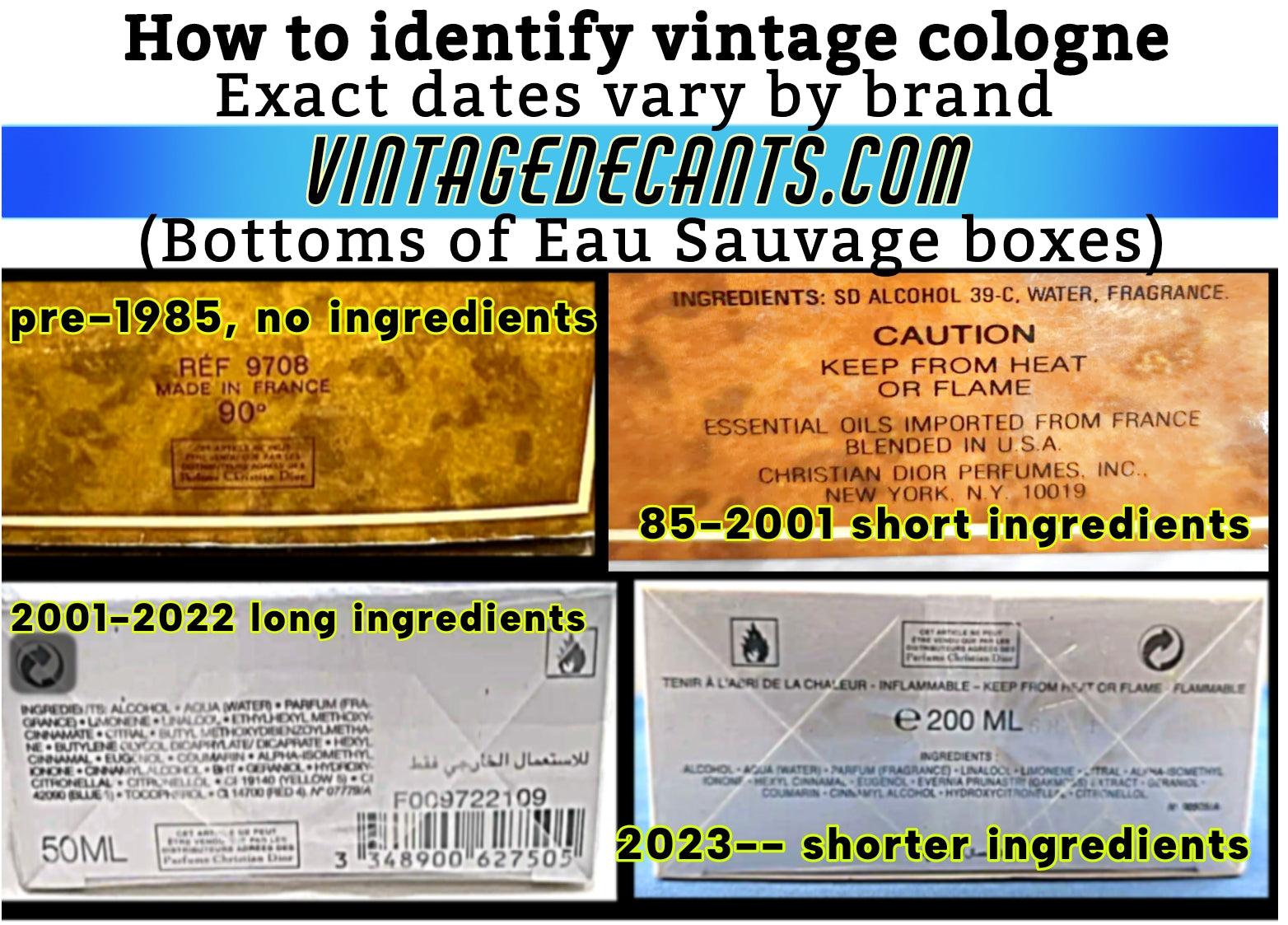 Vintage cologne Batch check perfume 