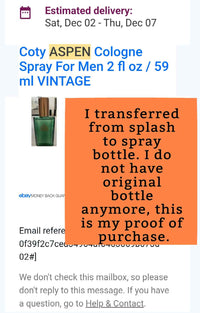 COTY Aspen Men EDT, 1989 Quintessence Batch, Men | Vintage Decant Cologne Perfume Fragrance Samples