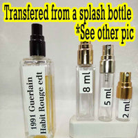 GUERLAIN Habit Rouge EDT, 1990's Batch, Men | Vintage Decant Cologne Perfume Fragrance Samples