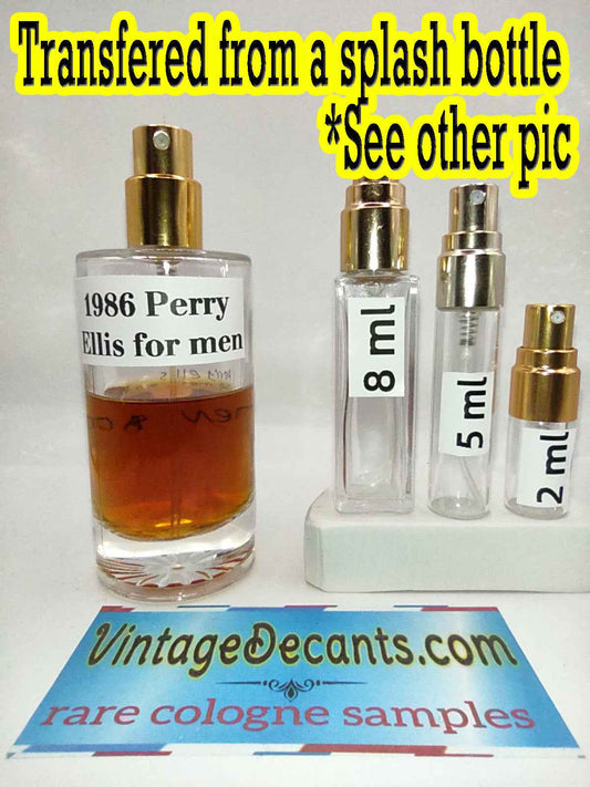 PERRY ELLIS Cologne for Men EDC - 1980's Batch - Men - Vintage Decants cologne perfume samples
